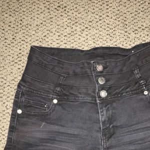 Black high waisted shorts